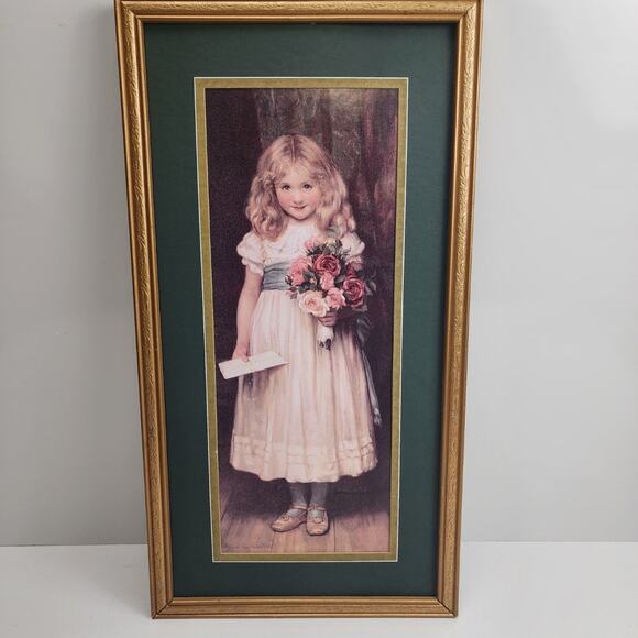 The Love Letter By Charles Trevor Garland Victorian Art Print Matted & Framed - Picture 1 of 8